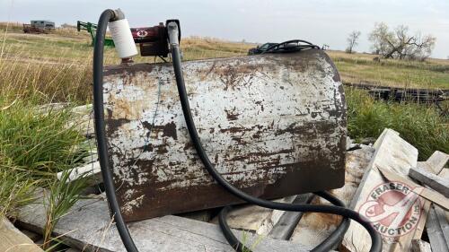 Skid tank with Fill-Rite 20GPM 12-volt pump