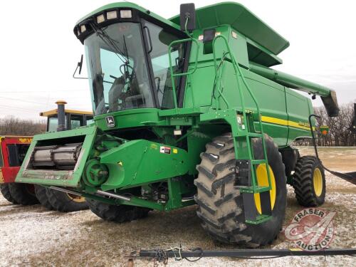 JD 9750 STS sp combine, 2564 threshing hrs showing, 3213 engine hrs showing, s/n685764, K53, ***Keys - office trailer***