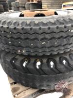11.00-20 Goodyear tires with 10 bolt rims, K56 (L)