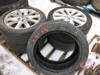 1-225/45ZR17 Continental tire, 2-225/45R17 Continental tire with 5 bolt VW rims, 2-225/45R17 May Tour LX tires with 5 bolt VW rims, K56 F,