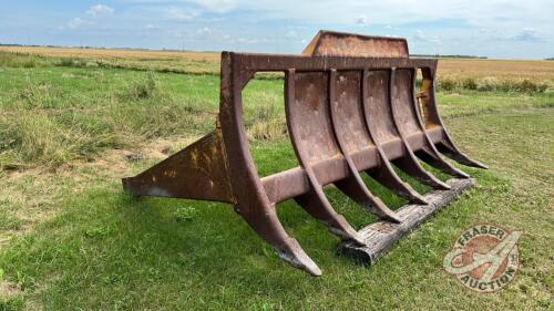 11.5ft Beales root rake fits Komatsu D85 Crawler