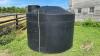 1680 US gallon black poly water tank