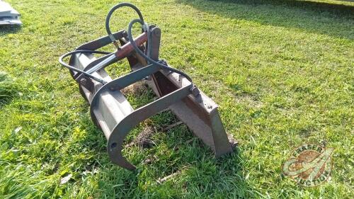 5ft skidsteer mount manure fork with grapple