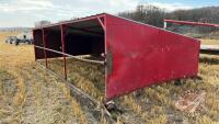 24ft x 12ft steel calf shelter on skids