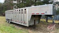2014 24ft Wilson Ranch Hand T/A Aluminum stock trailer, VIN#1W17242S7E5544607, Owner: Thomas B Thompson, Seller: Fraser Auction _____________________