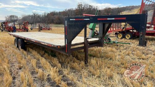 24ft Bobco T/A flat deck gooseneck trailer