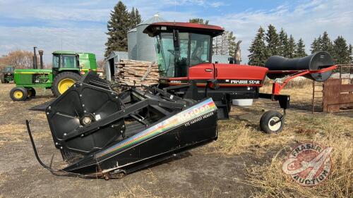 25ft Prairie Star 4950 sp swather, 2275 eng hrs showing, 1817 cutting hrs showing, s/n136259