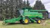 JD 9610 Maximizer sp combine, 4209 eng hrs showing, 2936 threshing hrs showing, header s/nH00914W672144, combine s/nH09610X678093