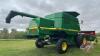 JD 9610 Maximizer sp combine, 4209 eng hrs showing, 2936 threshing hrs showing, header s/nH00914W672144, combine s/nH09610X678093 - 8