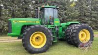 JD 9300 4WD tractor, 4702 hrs showing, s/nRW930H001524