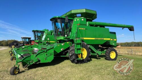 1998 JD 9610 Maximizer combine,3624 sep hrs showing, 5142 eng hrs showing, s/nH09610X677715