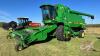 1997 JD 9600 combine, 3719 sep hrs showing, 4963 eng hrs showing, s/nH09600X672327