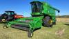 1997 JD 9600 combine, 3719 sep hrs showing, 4963 eng hrs showing, s/nH09600X672327 - 2