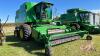 1997 JD 9600 combine, 3719 sep hrs showing, 4963 eng hrs showing, s/nH09600X672327 - 4