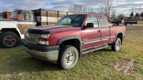 2005 Chev Silverado 2500 HD Extended cab truck,125000 showing, VIN# 1GCHK29U55E261858, Owner: 101153463 Saskatchewan Ltd, Seller: Fraser Auction___________________