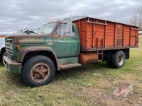 GMC 6500 s/a Grain truck with 15ft box, 86437 showing (original), VIN#TCE66TV589845, Seller: Fraser Auction____________________