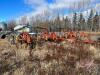 40ft Bourgault 8800 Air seeder and Bourgault 3225 DBL Compartment air cart