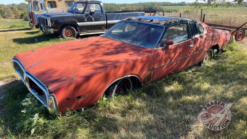 1974 Dodge Charger SE 2-door (NOT RUNNING PARTS) , VIN#WP29G4A233558, Seller: Fraser Auction_______________