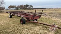 Farm Built 4-wheel bale wagon I Beam frame