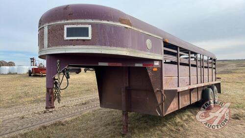 1988 20ft Wrangler t/a stock trailer VIN#WGST00439 Owner: William W Stadnyk Seller: Fraser Auction_________________________