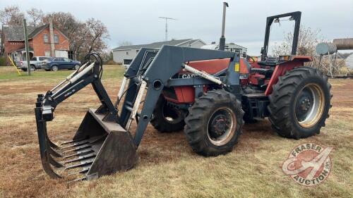 CaseIH 1494 MFWD Open Station with ROPS bar tractor, 0131 hrs showing, s/n11518219