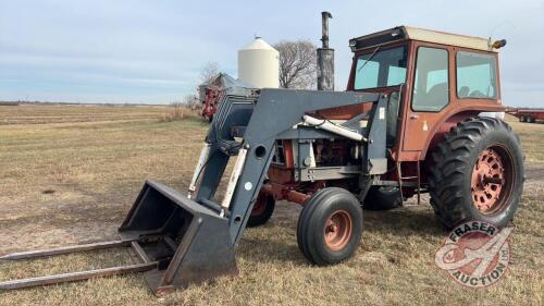 Farmall International 1066 Turbo 2WD tractor with 790 Allied loader, 8253 hrs showing, s/n2610175U045988