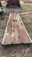 Used Galvanized Metal cladding approx 21.5ft long x 11 sheets