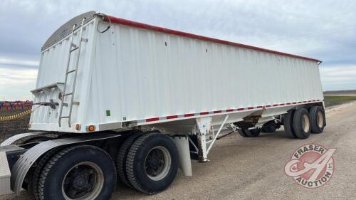 1990 Lode-King 34ft t/a hopper bottom grain trailer with Michel’s hyd hopper augers, VIN#2L9DT3427LW004882, Owner: Gregory K McLeod, Marshall B McLeod, Seller: Fraser Auction ______________________