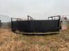 *45’ curved double alley (all steel construction) 30” wide cow alley & 18” wide calf alley, 5’ high sides, end divider gates on each end, off gate to loading chute (see video for best description) - 15