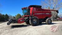 CaseIH 8010 AFS combine, CaseIH 2016 pick-up head, 2286 rotor hours showing, 3040 engine hours showing, s/nHAJ200925