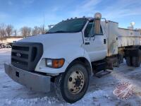 2004 Ford F750 Super Duty tank truck, K67, 78803 miles showing, VIN#3FRPF75D14V682310, Owner: Glen P Falconer, Seller: Fraser Auction _____________________ ***keys TOD - office trailer***