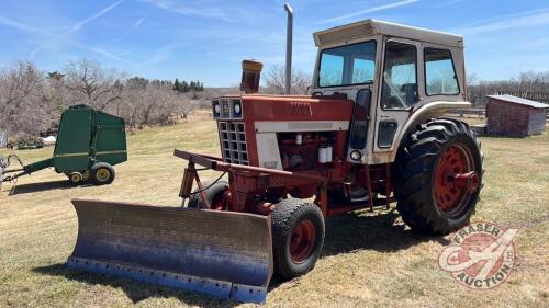 IH Farmall 966 91hp Tractor with 8' Cancade front mount blade, 8342 hrs showing, s/n020499