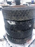 11R22.5 RoadX Used tires with 10 bolt rims, K60