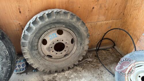 Used 9.00-20 Tire on Rim