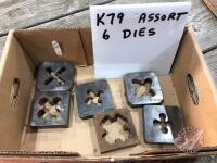 6 dies - assorted sizes, K79