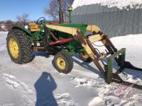 JD 3010 tractor, K33, 721 hrs showing, s/n39624, ***keys - office trailer***