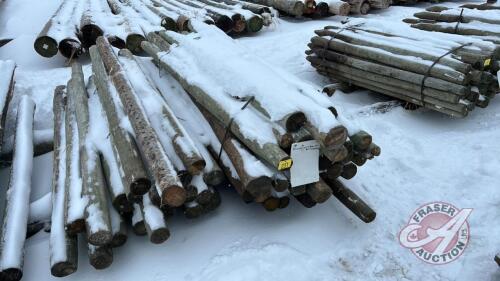 3-5in x 8ft Fence Posts (used)
