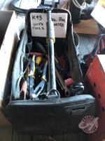 tool box with assorted tools, K93