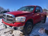 2006 Dodge Ram 2500 SLT quad cab truck, 325,234 kms showing, VIN#1D7KS28D46J224791, k91, Owner: Emily D Clark, Hubert B Clark, Seller: Fraser Auction___________________ *** keys, TOD - office trailer***