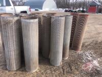 seed cleaning screens - 45in long, 12in in dia, K83,