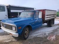 1971 Chevrolet Custom 30 1 ton grain truck, K99, 32944 miles showing, VIN# CE3311625816, Owner: George Moffat, Seller: Fraser Auction____________________ ***keys, TOD - office trailer***