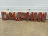 *D A U P H I N metal letters (from old Dauphin Drive-Inn) & drive-Inn speakers (car window mount)