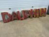 *D A U P H I N metal letters (from old Dauphin Drive-Inn) & drive-Inn speakers (car window mount) - 2