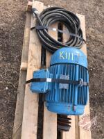 10hp 3 phase electric motor w/cord, K111