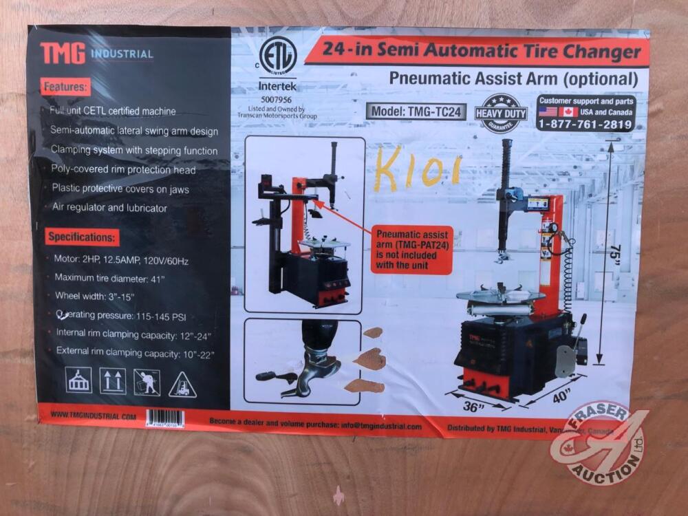 TMGTC24 24in SemiAutomatic Tire Changer, K101