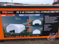 TMG-ST2041V 20 x 40ft Straight Wall Storage Shelter w/PVC Cover, K101