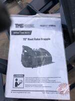 TMG-RG72 72in Root Rake Grapple Bucket for Skid Steer, K101