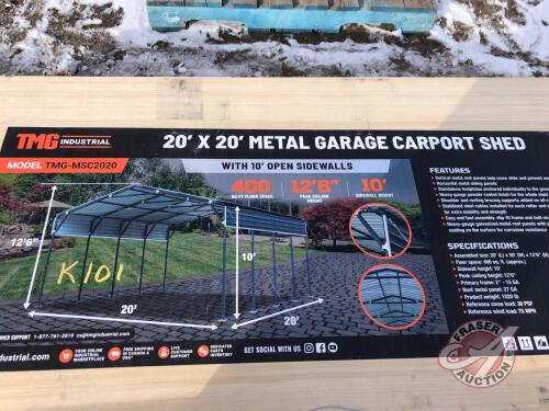 TMG-MSC2020 20 x 20ft Metal Garage Carport Shed, K101