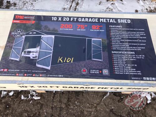 TMG-MS1020A 10 x 20ft Garage Metal Shed, K101