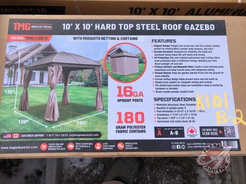 TMG-LGZ11 10 x 10ft Hard Top Steel Roof Gazebo (Box A and B), K101